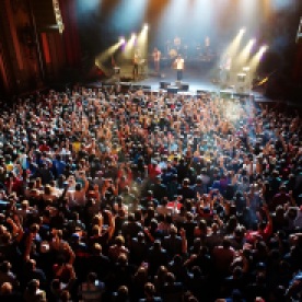 Crowd at a Childish Gambino concert in Oakland
