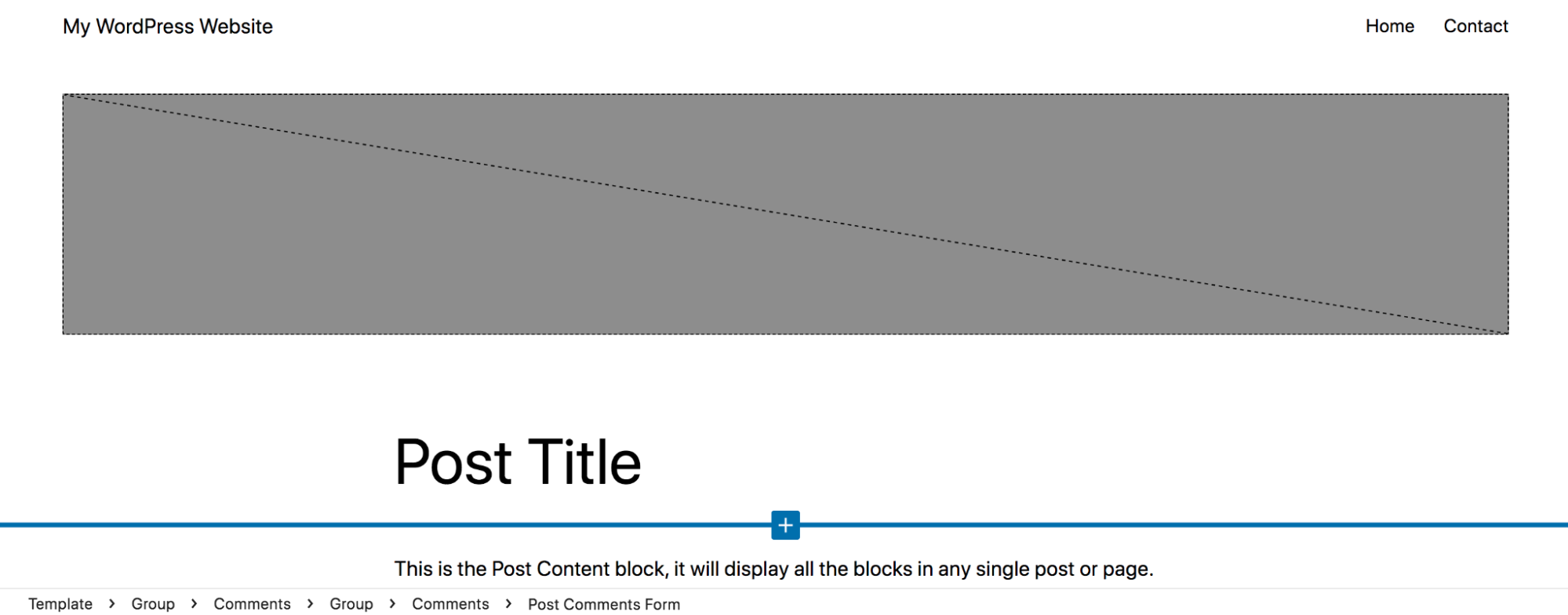 post template in the Site Editor