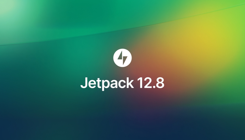 A image with the Jetpack logo and the text Jetpack 12.8 underneath.