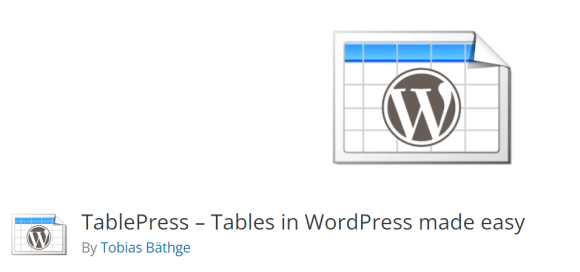 TablePress plugin page