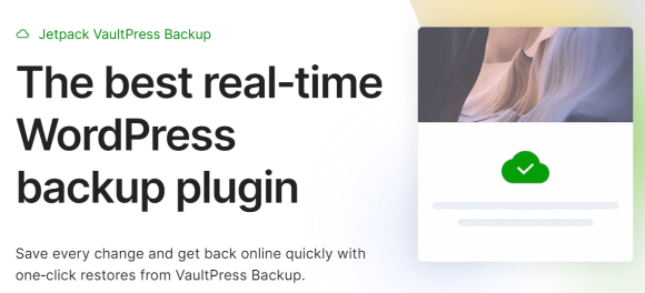 Jetpack VaultPress backup homepage